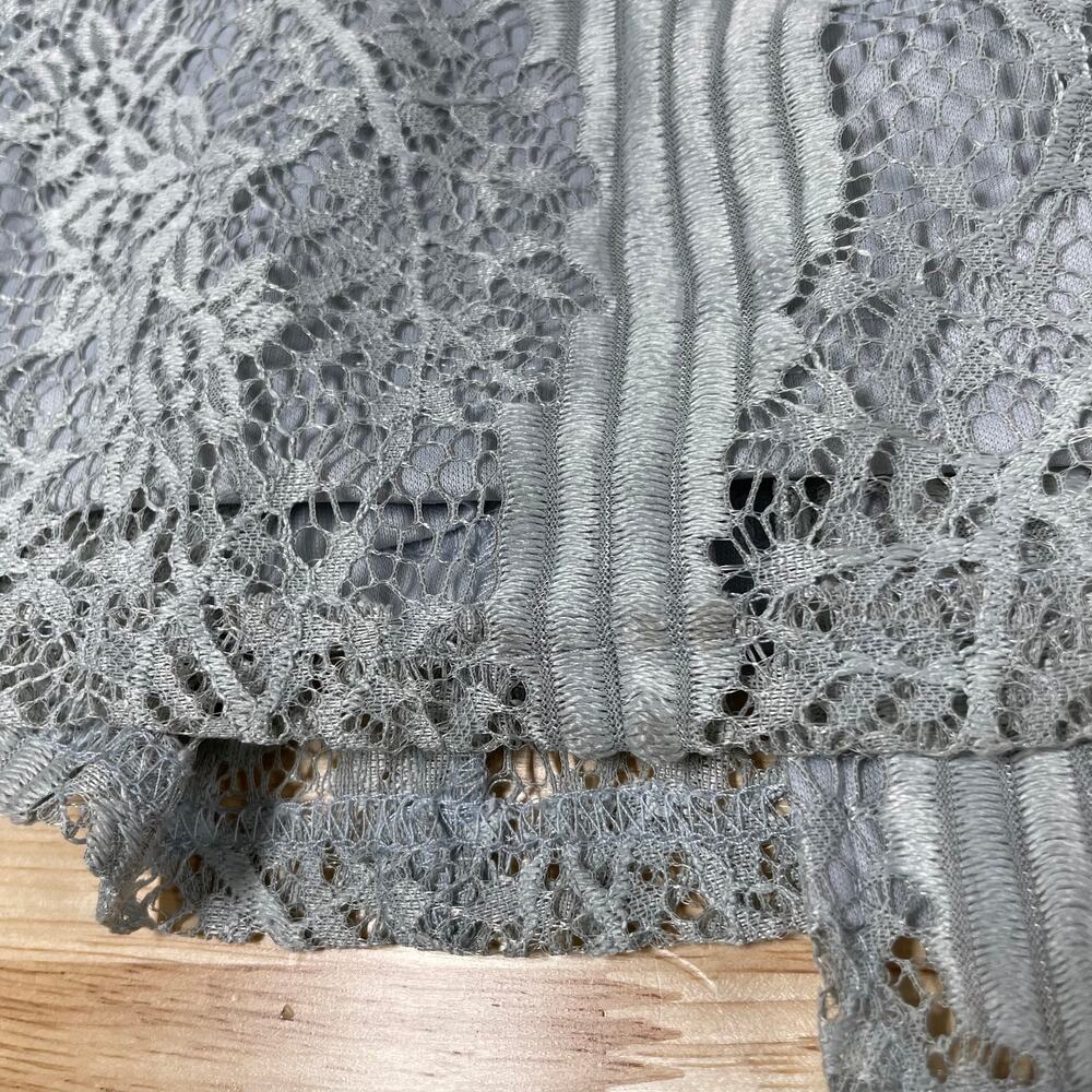 Lulu’s NWT Lovely in Lace Dusty Blue Lace Sleeveless Wrap Maxi Dress Size M - Picture 11 of 11